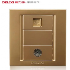 有线闭路电话 电视电话 香槟金 cd810