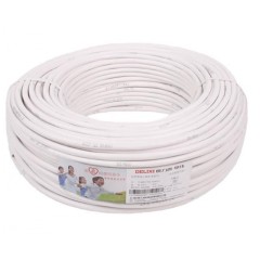 德力西（DELIXI）RVV软护套线三芯0.5-6平方铜芯电线国标家用工程电源充电桩电缆线 白色  RVV3*1